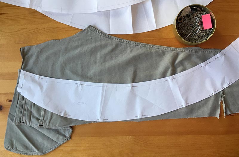 Refashioned Trousers - Front Leg Banana Pant pattern