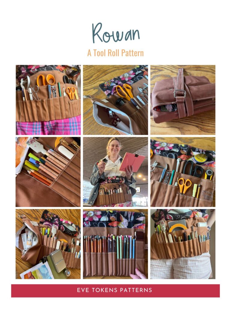 Rowan tool roll sewing pattern - Eve Tokens Patterns