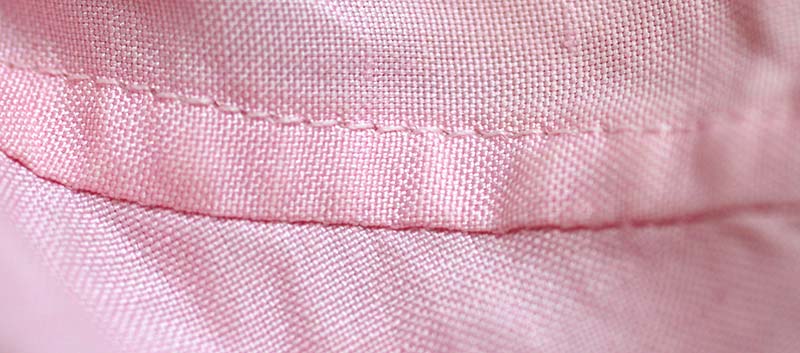 Run and fell seam on a beautiful tailored silk shirt.