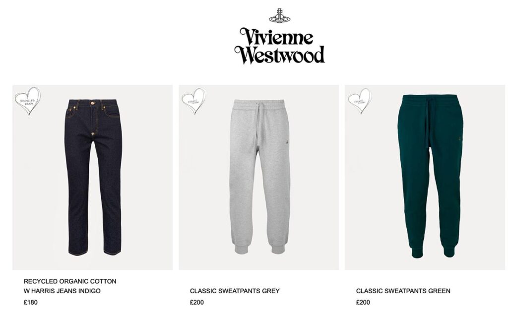 The cheapest pairs of luxury fashion brand Vivienne Westwood jeans in 2021