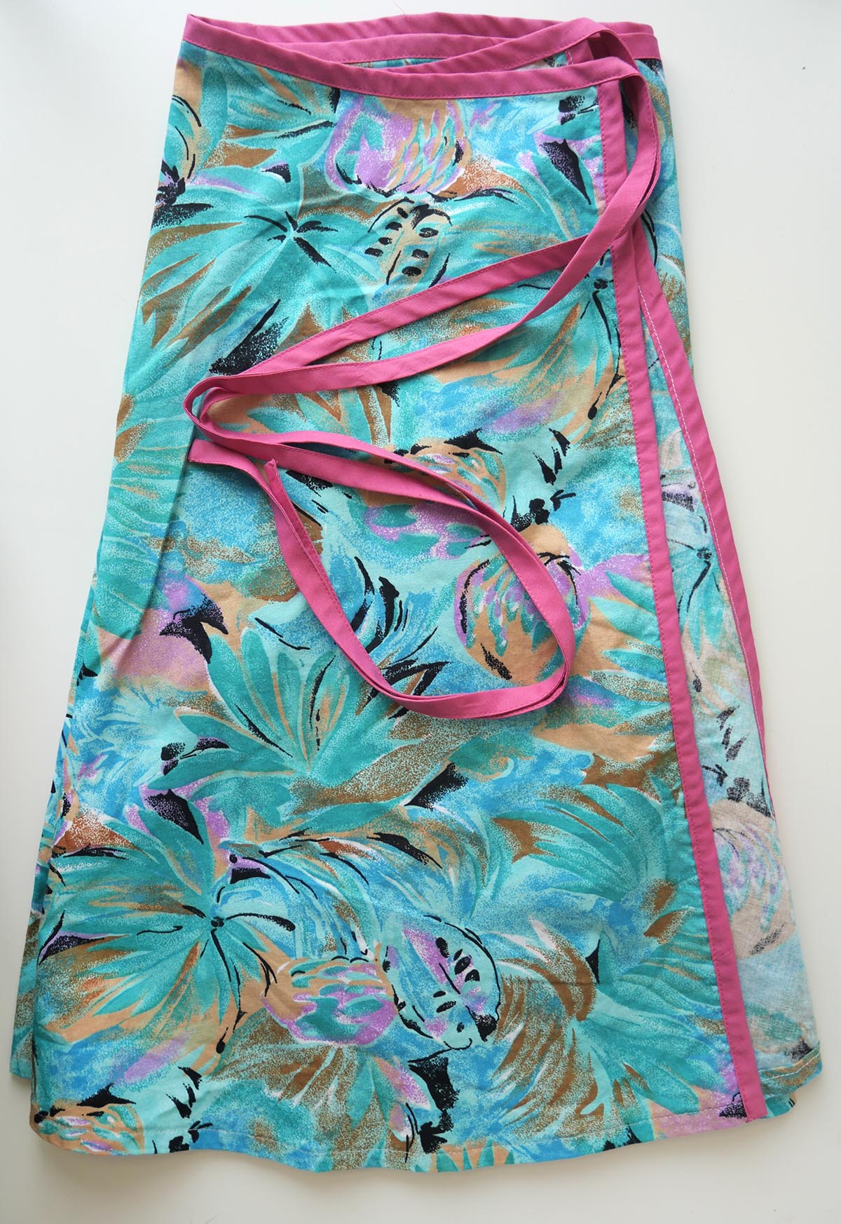 The DIY wrap skirt refashioned from a cotton dress