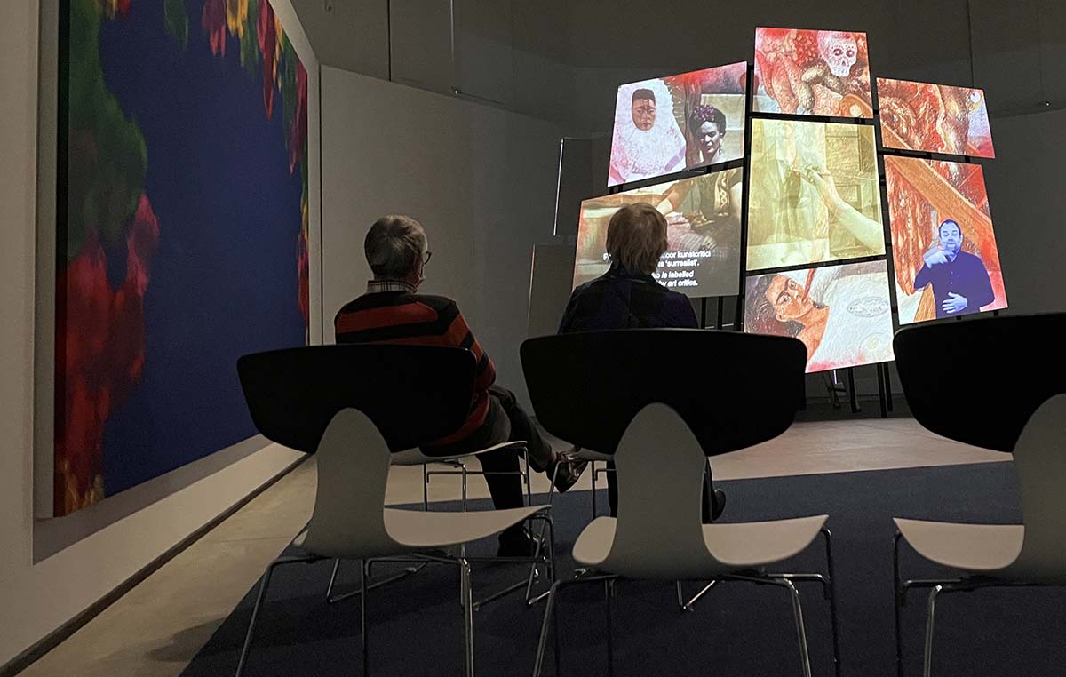 Watching the 'Meet Frida' part of the Frida Kahlo exhibition in Assen