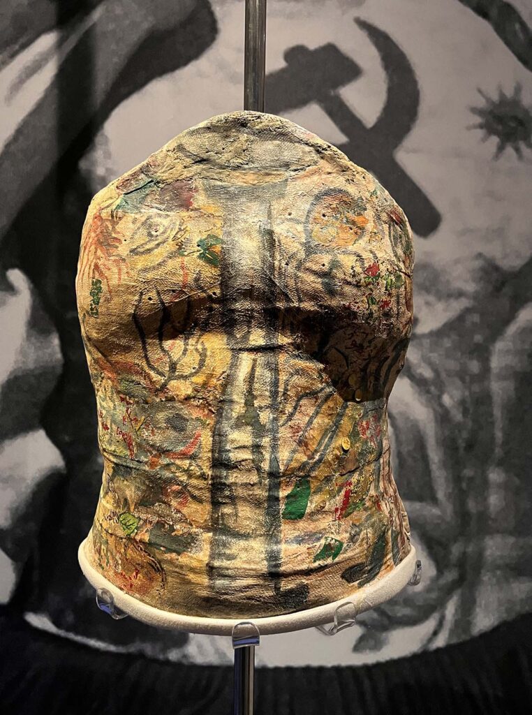 Frida often painted and Dres upon her corsets, turning them into works of art in their own right
