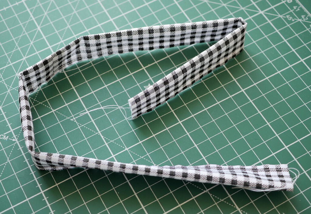 Prep the fabric and then sew your first stitch line to gather your fabric with