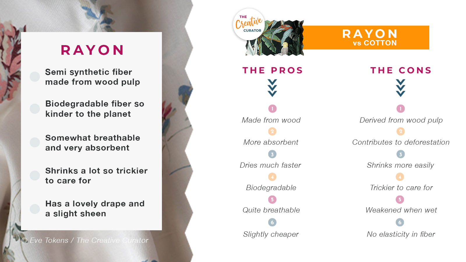 Information on rayon fabric vs cotton