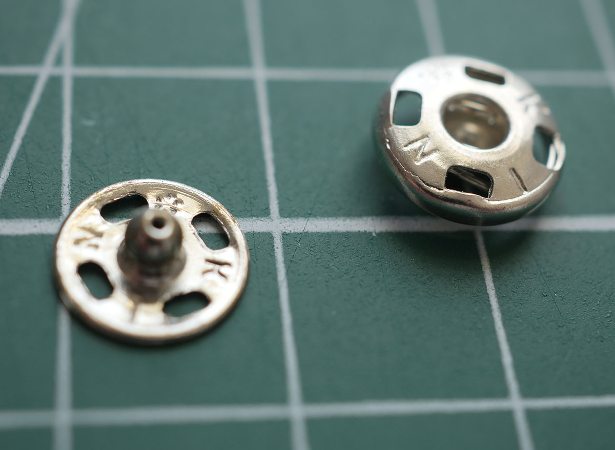 An opened snap fastening