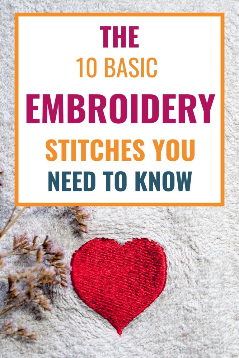 10 Basic Embroidery Stitches For Embroidery Beginners - The Creative ...