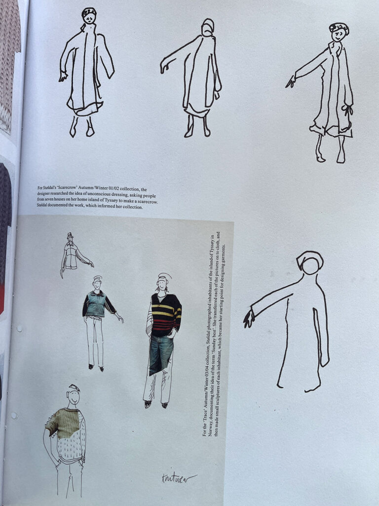 Design sketches of Siv Støldal's from the book Fashion Designers Sketchbooks