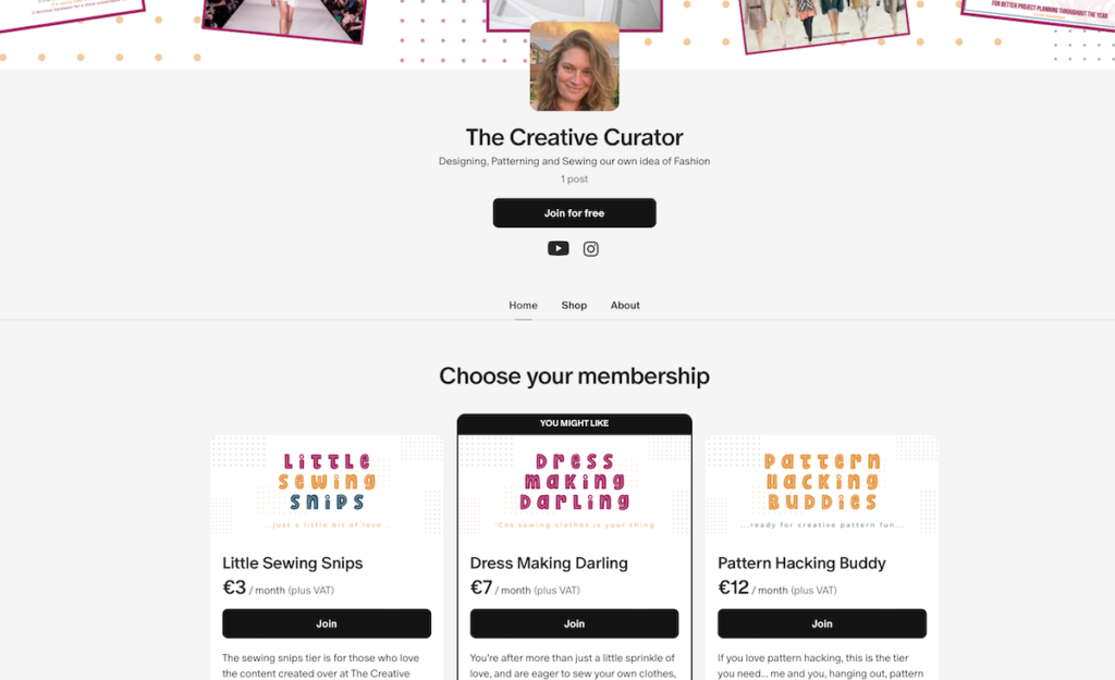 How to join The Creative Curator Patreon membership