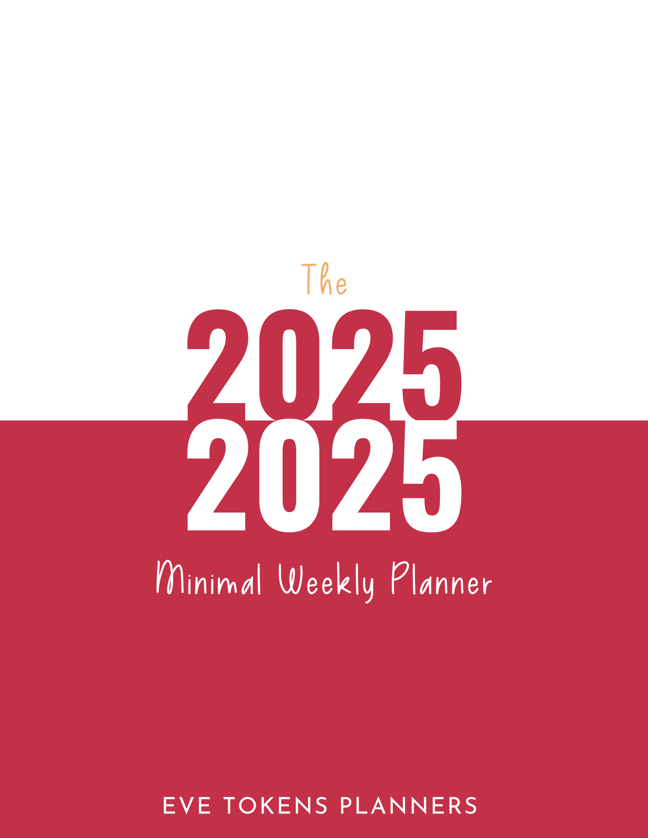 My 2025 minimal weekly planner