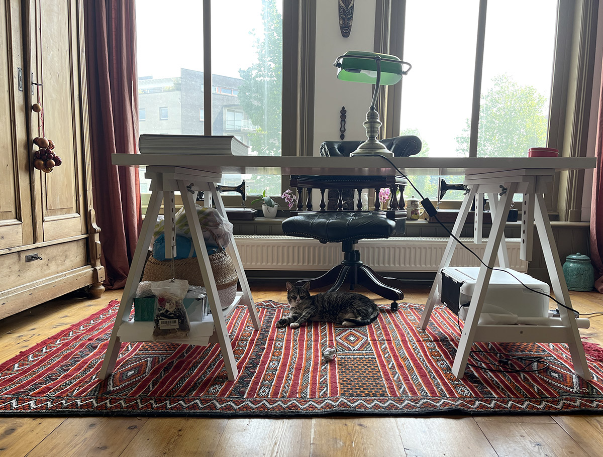 The current work space I have for The Creative Curator