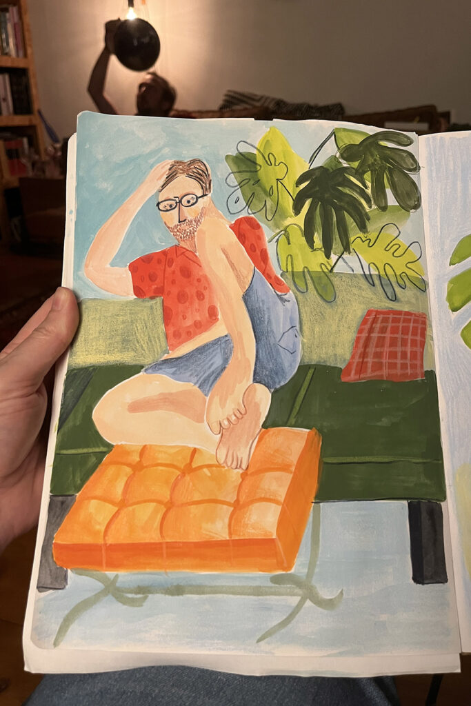 I tried painting D late at night in July