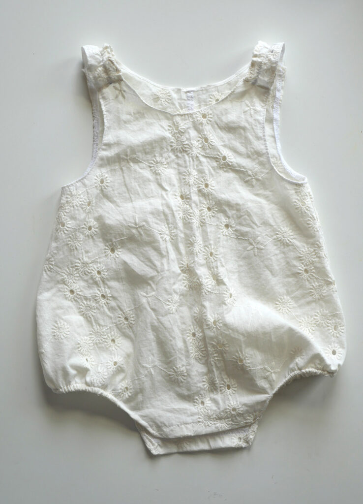 Sweet white eyelet sleeveless romper