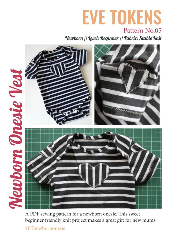 Newborn Onesie Vest sewing pattern cover