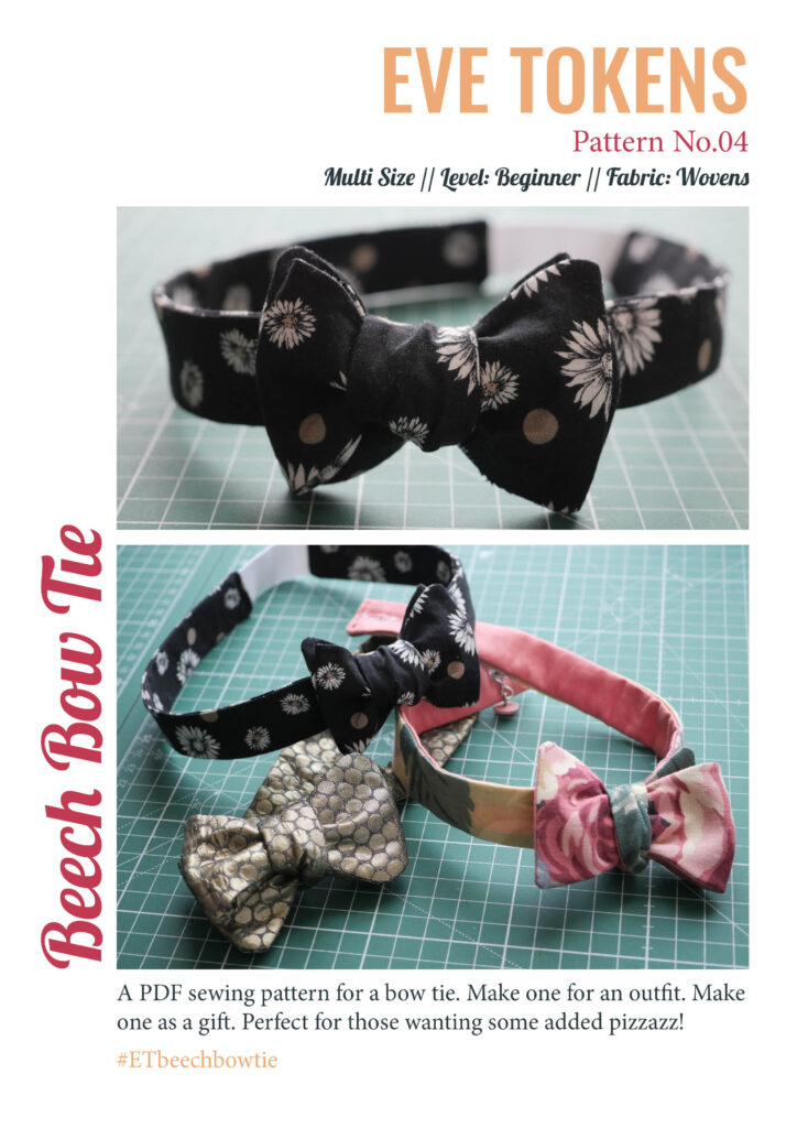 Beech Bow Tie sewing pattern - Eve Tokens Patterns