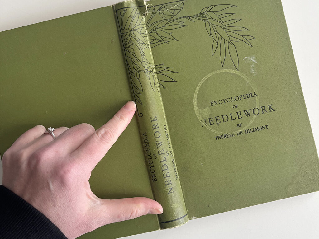 The cover of The Encyclopedia of Needlework by Terese de Dillmont - one of the best embroidery books!