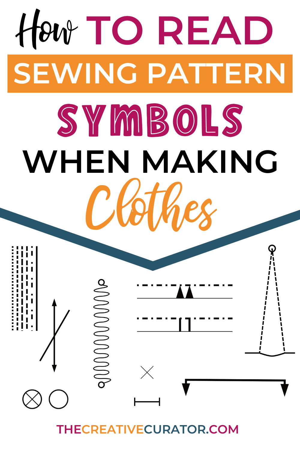 How to read sewing pattern symbols when making clothes from sewing patterns!