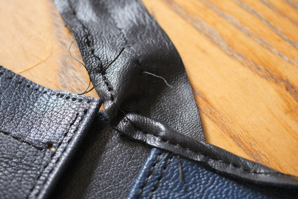 Three different sewing machines struggled with this leather!