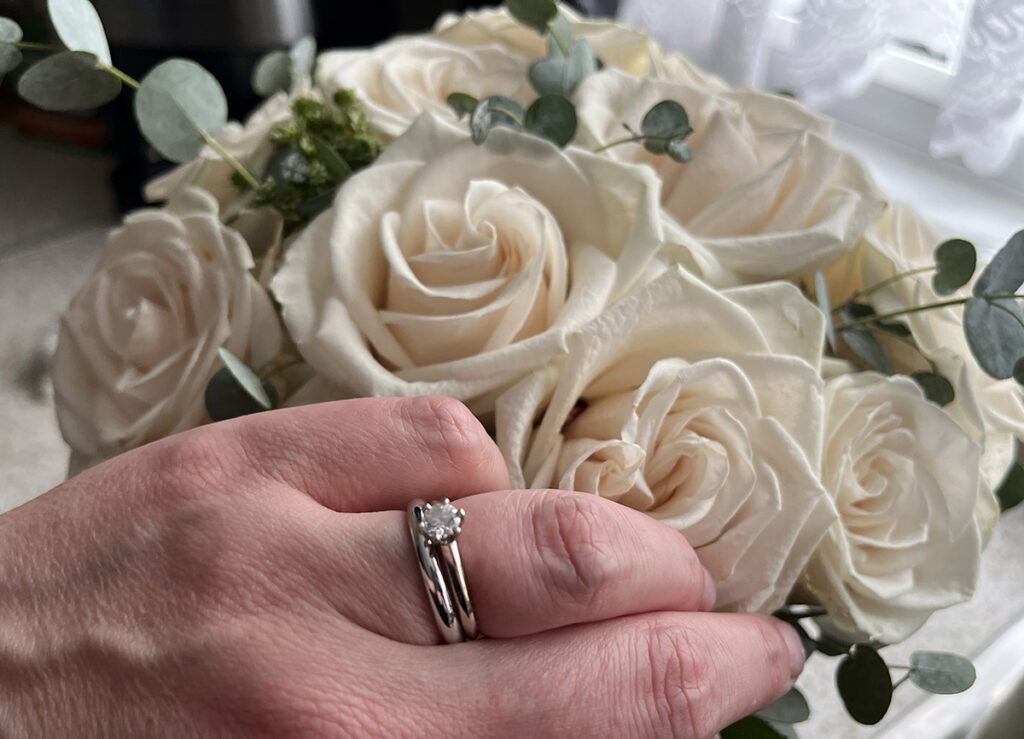Eve's bridal bouquet