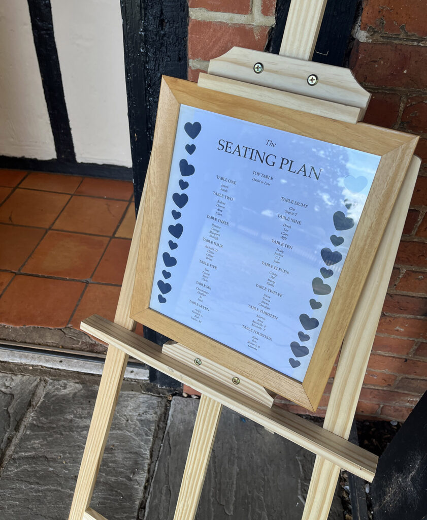 The DIY seating plan