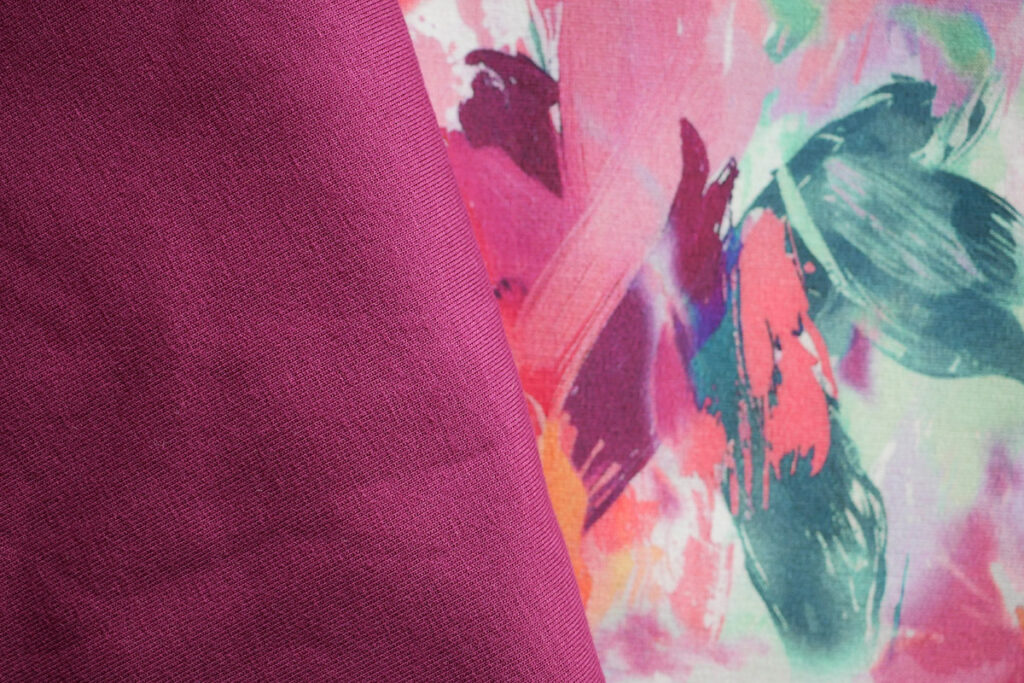 The two knit fabrics work so well together