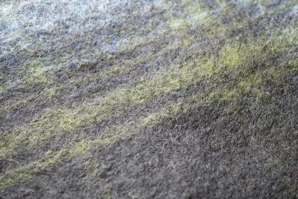 Gorgeous felted wool fabric was a bargain price